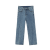 Men'S Casual Mid Waist Straight Slim Jeans