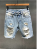 Men Old Craft Fashion Loose Comfortable Washed Ripped Denim Shorts