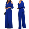 Copy of Women Solid Color Short-Sleeved Strapless Waist Fashion Wide-Leg Jumpsuit 1