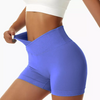 Women Fashion Solid Color Sports Tight Yoga Shorts