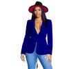 Women Fashion Sexy V-Neck Long Sleeve Solid Color Blazer Jacket