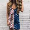 Fashion Casual Summer Star Stripe Printed Tank Dress