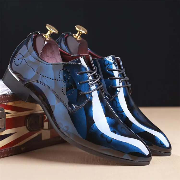 Men Fashion Graphic Printing Lace Up Oxfords