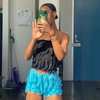 Women'S Fashion Casual Mesh Ruffled Shorts