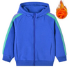 Kids Casual Long Sleeve Zipper Fleece-Lined Hooded Coat