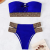 Women'S Sexy Hollow Chain Beach Swimsuit Two-Piece Set