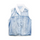 Women Fashion Lapel Sleeveless Denim Vest
