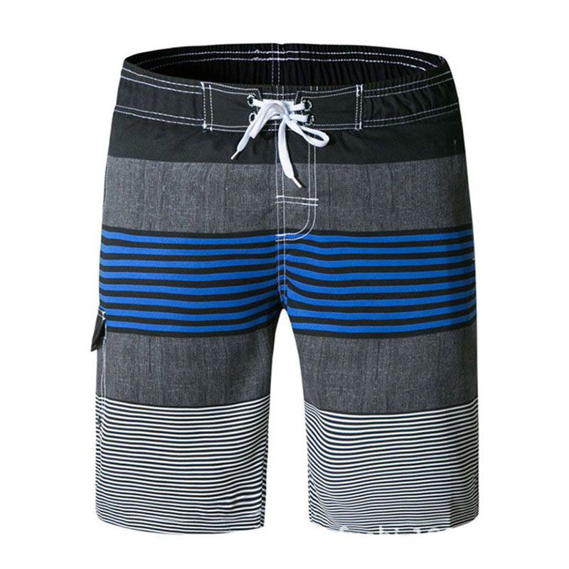 Men Striped Patchwork Casual Shorts