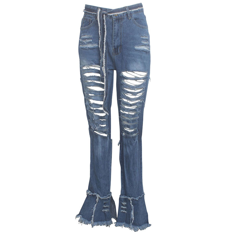Women Personality All-Match Ripped Jeans