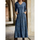 Women Ramadan /Eid Fashion Casual Printed V-Neck Pocket Long Sleeve Maxi Dress