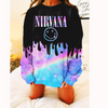 Autumn Winter Women Round Neck Letter Printed Loose Sweatshirt