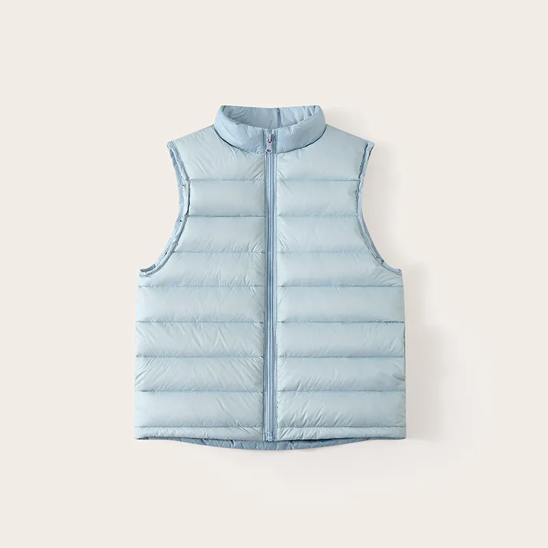 Kids Classic Solid Color Sleeveless Warm Down Vest