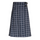 Women'S Fashion Retro High-Waist Metal Buckle Plaid Pleated Skirt