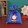 (Buy 1 Get 2)  Santa Claus Christmas Tree Snowman Drawstring Candy Gift Bag 4-Pack