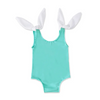 Children Kids Baby Fashion Girls Solid Color One Piece Swimsuit