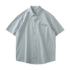 Men Casual Basic Solid Color Short Sleeve Lapel Shirt