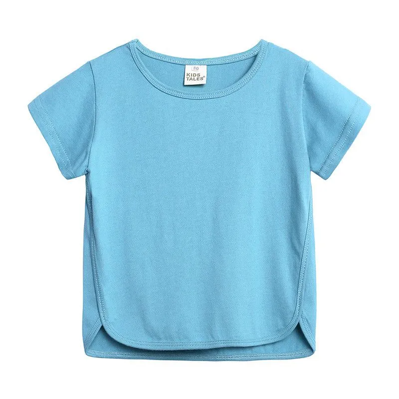 Boy Girl 1-7T Kid Candy Color Short Sleeves T-Shirt