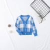 Children Kids Baby Fashion Girls Boys Casual Basic Long Sleeve Plaid Knitted Cardigan Coat