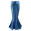 Women'S Fashion Sexy Shiny Fish Scale Pattern High Waist Mermaid Skirt