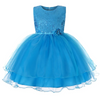 Girls Solid Color Shiny Sequins Printed Tutu Party Dress