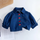 Children Kids Toddlers Girls Flower Long Sleeve Denim Jacket