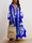 Ramadan /Eid Women Retro Loose V-Neck Long Sleeve Printed Maxi Dress