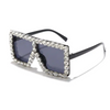 Girls Fashion Rhinestone Decoration Large Frames Sunglasses