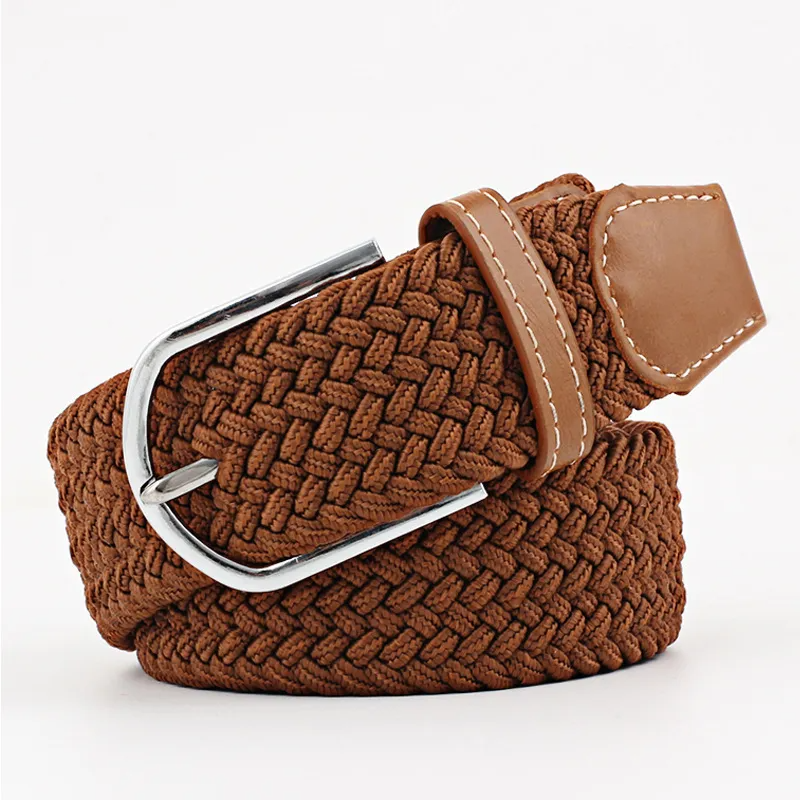 Unisex Stretch Elastic Braided Canvas Belt