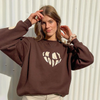 Autumn Winter Women Heart Letter Print Pullover Casual Sweatshirt