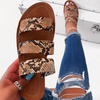Women Snake Pattern Flats Slippers Shoes