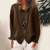 Fashion Women Loose Solid Color Elegant Casual Long Sleeve Blouses