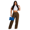 Women Simple Breathable Straight Solid Color Pant