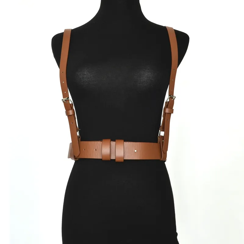 Women Fashion Suspenders Design PU Belt