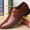 Men Casual Snakeskin Pattern Lace Up Oxfords