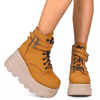 Women Fashion Platform Platform High Top Buckle Ankle Boots