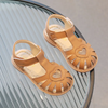 Children Kids Baby Fashion Girls Soft Bottom Hollow Heart Velcro Sandals Shoes