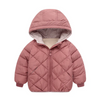 Winter Kids Rhombus Pattern Long-Sleeve Hooded Coat