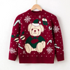 Children Kids Baby Fashion Girls Boys Casual Basic Long Sleeve Christmas Bear Knitted Sweater Top