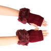 (Buy 1 Get 2) Women Fashion Plush Thickened Warm Knitted Half-Finger Gloves