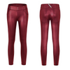 Women Solid Color Elastic Tight PU Leggings