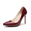 Women Fashion Plus Size Sexy Point-Toe Patent Leather Stiletto Heel Pumps