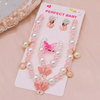 (Buy 1 Get 1) Children Kids Baby Fashion Girls Heart Pearl Bead Necklace Bracelet Earrings Set