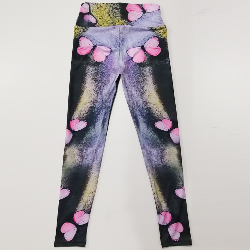 Women Unique Butterfly Print High-Waisted Sportswear Leggings