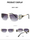 Men'S And Women'S Fashion Casual Oval Frame Rimless Sunglasses