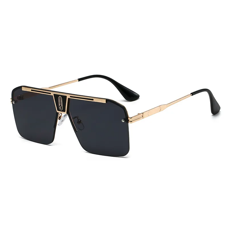 Men Classic Large Square Frame Pc Lens Sunglasses