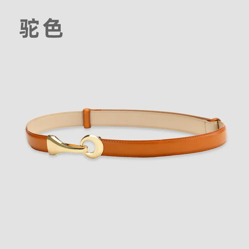 Women'S Fashion Casual Personality Alloy Buckle Leather Belt