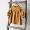 (Buy 1 Get 2) Girls Basic Stringy Selvedge Round Neck Long Sleeve Solid Color Casual Dress