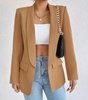 (Buy 1 Get 1) Women Solid Color Casual Lapel Long Sleeve Blazer Coat