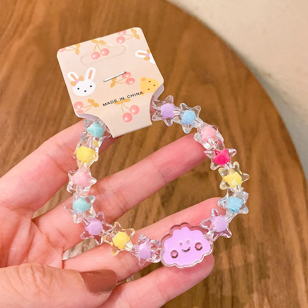 (Buy 1 Get 2) Children Kids Baby Fashion Girls Cartoon Beads Bracelet