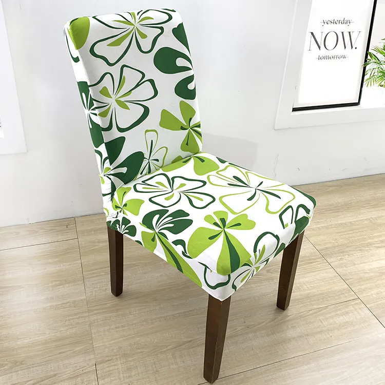 Simple Printed One-Piece Home Elastic Dustproof Chair Cover